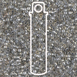 15/0 Delica Transp Silver Gray L -apx 7gm - DBS0114-TB