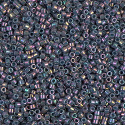 15/0 Delica Op Purple Gray Rainbow Luster- -50 Gm Bag - DBS0134