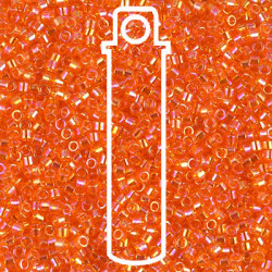 15/0 Delica Trans Tangerine Ab-apx 7gm - DBS0151-TB