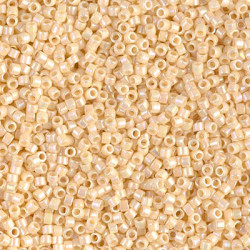15/0 Delica Opq Cream Ab -50 Gm Bag - DBS0157