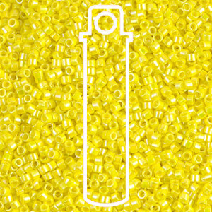 15/0 Delica Opaque Yellow Ab -apx 7gm - DBS0160-TB