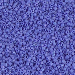 15/0 Delica Matte Opq Cyan Blue Ab -50 Gm Bag - DBS1597