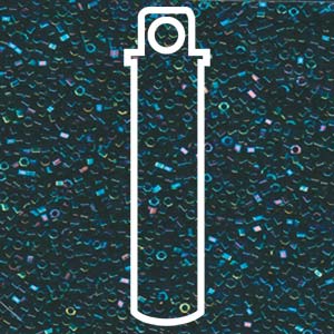 15/0 Delica Met Variegated -blue Iris Hex Cut-apx 7gm - DBSC-0005-TB
