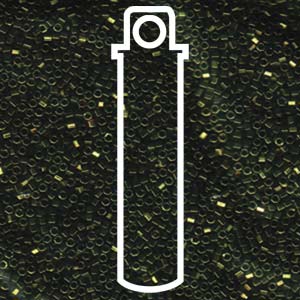 15/0 Delica Metallic Olive Hex Cut-apx 7gm - DBSC-0011-TB