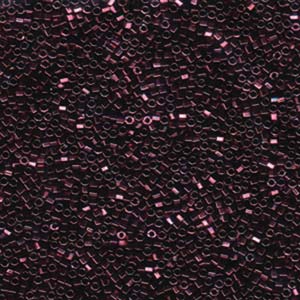 15/0 Delica Hex Cut Metallic Rasberry 50gram - DBSC-0012