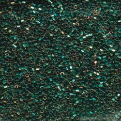 15/0 Delica Hex Cut Metallic Green 50 Grams - DBSC-0024