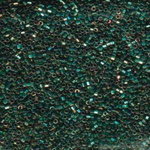 15/0 Delica Hex Cut Metallic Green 50 Grams - DBSC-0024