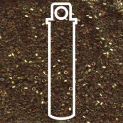 15/0 Delica Trans Lstr Mt Rose Gld Hex Cut-apx 7gm - DBSC-0115-TB