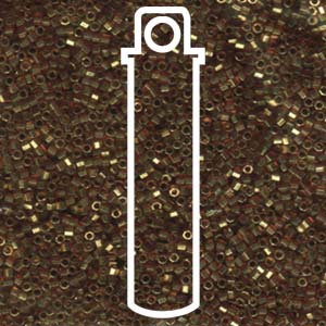 15/0 Delica Trans Lstr Mt Rose Gld Hex Cut-apx 7gm - DBSC-0115-TB