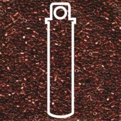 15/0 Delica Trans Red Mt Luster Hex Cut-apx 7gm - DBSC-0116-TB