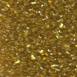 Drop Bd (3.4mm) Miyuki 250gm Trans Silver Lined Gold - DP-9003
