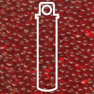 Miyuki Drop 3.4mm Trans S/l Flame Red - 25gm - DP-9010-TB