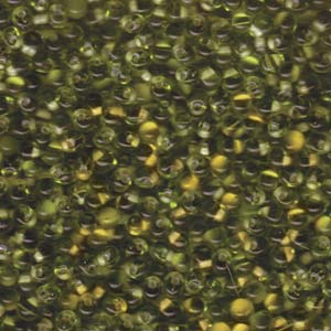 Drop 3.4mm Apricot Lined Chartreuse Miyuki 250 Gram Bag - DP-9F27