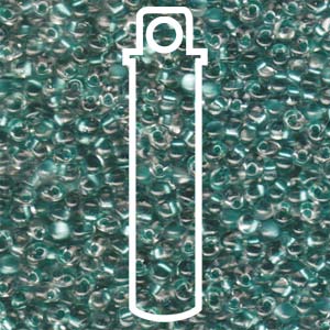 Miyuki Drop 3.4mm Spkl Aqua Grn Lnd Crystal- 25gm - DP-9F38-TB