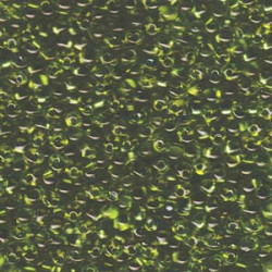 Drop 3.4mm Spkl Green Lined Chartreuse Miyuki 250 Gram Bag - DP-9F44