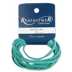 Deersk Lace Turquoise 1/8 X 2yds