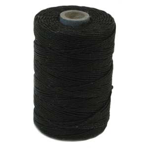 Irish Waxed Linen Black 4ply 50 Gm Aprox 100yds