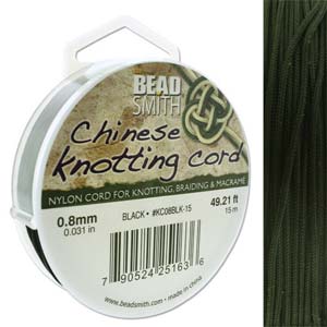 Knotting Cord .8mm 15 Meter Black