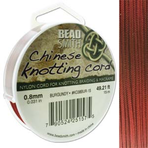 Knotting Cord .8mm 15 Meter Burgundy