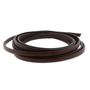 Flat Leather 5x1.5mm Dark Brown 2 Meter Cut