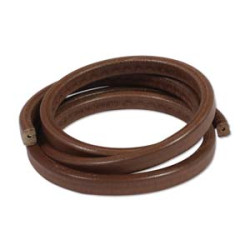 Hollow Leather Tan 10x7mm 1 Meter Cut