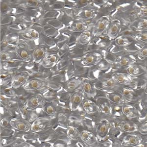Long Magatama 4x7mm S/l Crystal-100gm - LMA-1