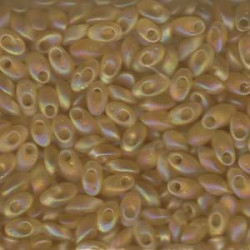 Long Magatama 4x7mm Matte Tr Lt Topaz Ab-100gm - LMA-132FR