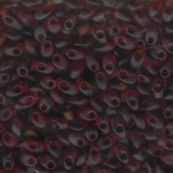 Long Magatama 4x7mm Matte Tr Dk Topaz-100gm - LMA-134F