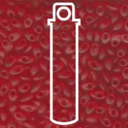 Long Magatama 4x7mm Matte Tr Red Orng-aprx 8.5gm - LMA-140F-TB