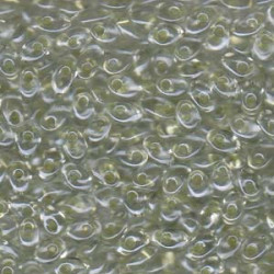 Long Magatama 4x7mm Spkl Clry Lnd Crys-100gm - LMA-1527