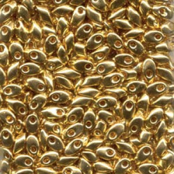 Long Magatama 4x7mm 24kt Gold Plated-50 Gm Bag - LMA-191