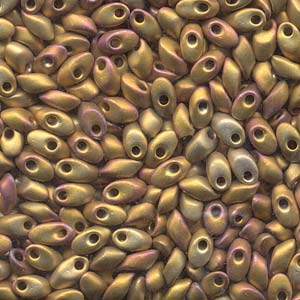 Long Magatama 4x7mm 24kt Gold Plated Ab-50 Gm Bag - LMA-191FR