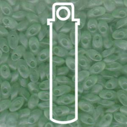 Long Magatama 4x7mm Matte Sea Glss Grn-aprx 8.5gm - LMA-2104F-TB