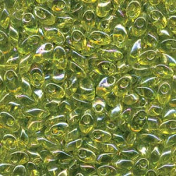 Long Magatama 4x7mm Tr Chartreuse Ab-100 Gm Bag - LMA-258