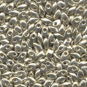 Long Magatama 4x7mm Glav Silver-100 Gm Bag - LMA-4201