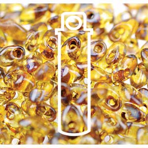 Long Magatama 4x7mm Picasso Saffron Trans-appx 8.5 Gm/tb - LMA-4501-TB