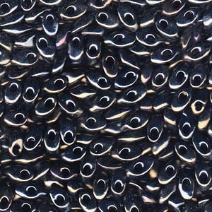 Long Magatama 4x7mm Met Brown Iris-100gm - LMA-458