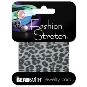 Snow Leopard Fashion Stretch 1 Mtr 30mm Wide