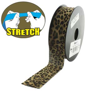 Fashion Stretch 30mm W 10m/spl (32.8ft) Leopard