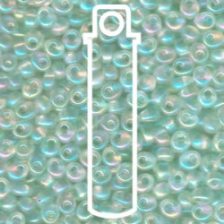 Magatamas 4mm Trans Pale Green Ab -apx 24gm - MA4-2134-TB