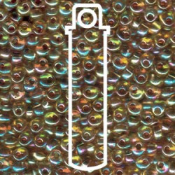 Magatamas 4mm Garnet Lnd Trans.lt.topaz Ab -apx 24gm - MA4-2161-TB Magatamas 4mm Garnet Lnd Trans.lt.topaz Ab -apx 24gm - MA4-2161-TB