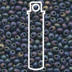 Magatamas 4mm Matte Black Ab -apx 24gm - MA4-401FR-TB