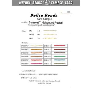 Miyuki Card Delica Duracoat Galvanized Frosted