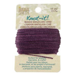 Knot It Waxed Poly Cord 15 Yards/card Amethyst