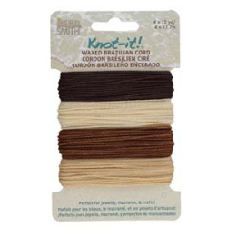 Knot It Waxed Poly Cord Java Vibes 15 Yards Each