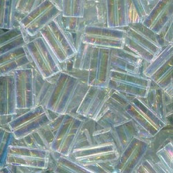 Rectangle 4x9mm Clear Trans Rainbow -100gm/bg - REC49-250