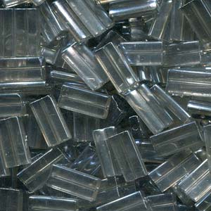 Rectangle 4x9mm Gray Luster -100gm/bg - REC49-368
