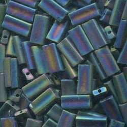 Rectangle 4x9mm Matte Black Ab -100gm/bg - REC49-401FR