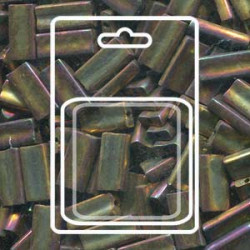 Rectangle 4x9mm Gold Violet Metallic -apx 17gm/cd - REC49-462-R