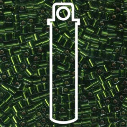 Silver Lined Olivene Miyuki 3mm Cubes Aprx 20gm/tb - SB3-026-TB